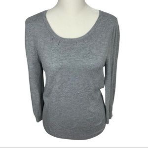 Banana Republic Grey Scoop Neck Sweater M